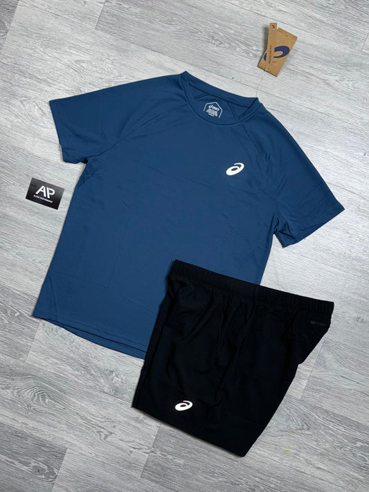 ASIC Running Set - Shark Blue / Black