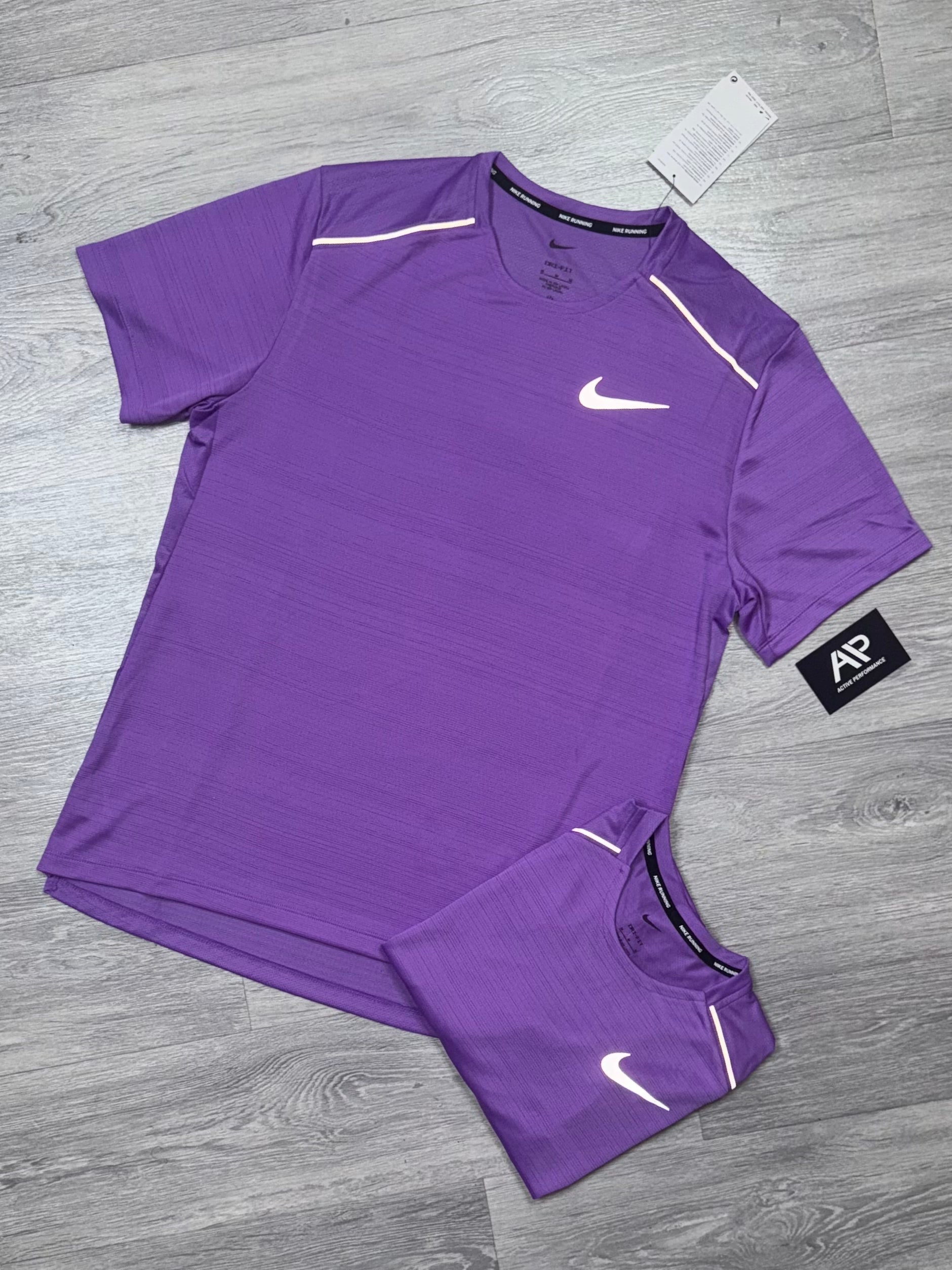 purple nike miler t shirt
