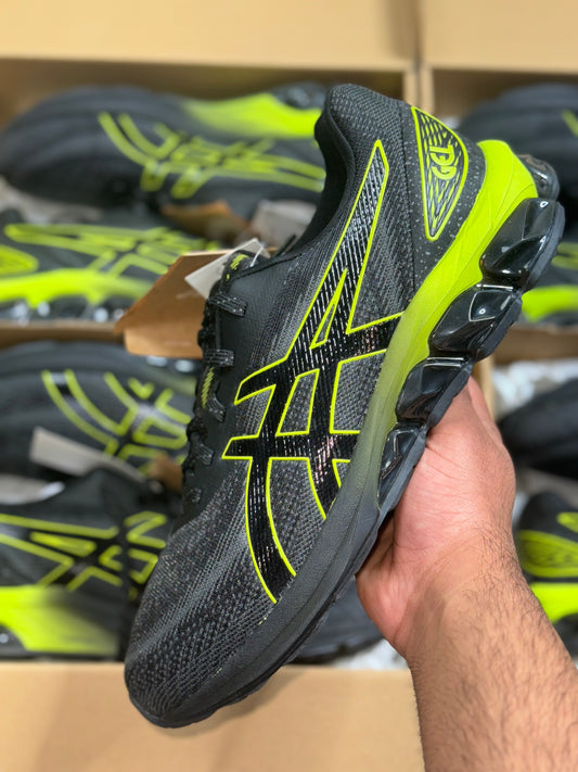 Men's ASICS Gel-Quantum 180 Vii Trainers - BLACK/GREEN