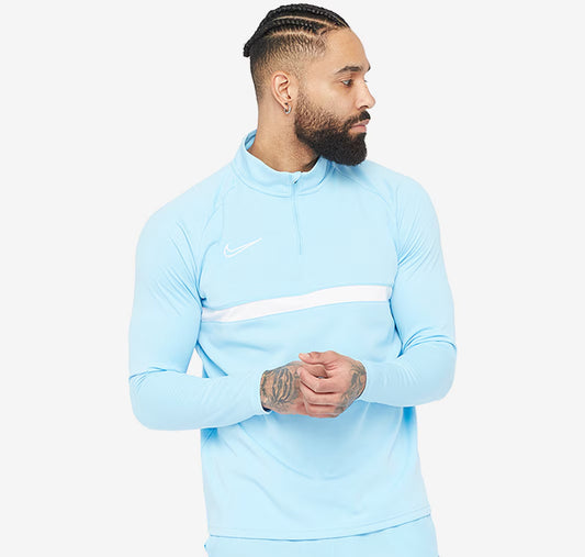 Nike Football Academy Drill Top 1/4 Zip Blue Chill / White