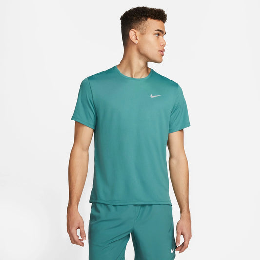 Nike DriFit Miler Running Mens - Teal T-Shirt