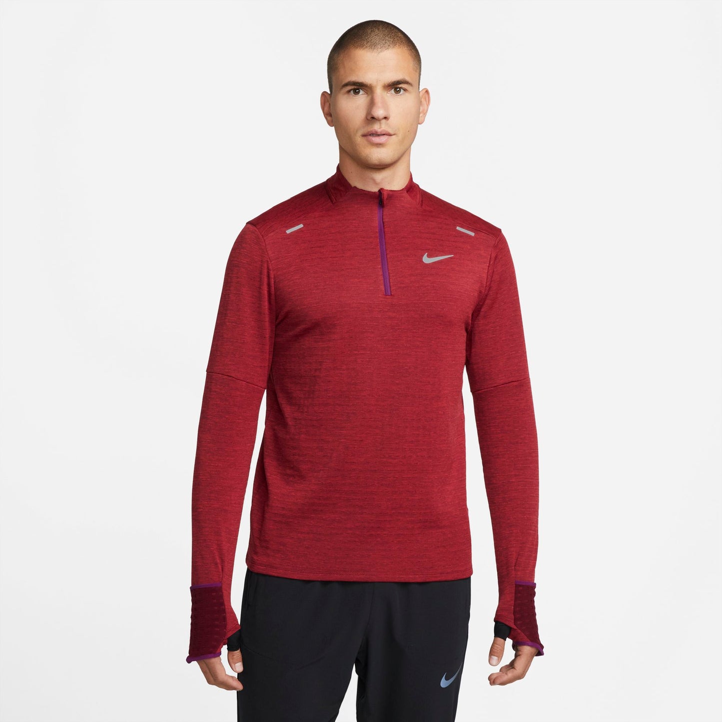 Nike Men’s Therma-FIT Repel Element 1/4 Zip - Sangria/University Red