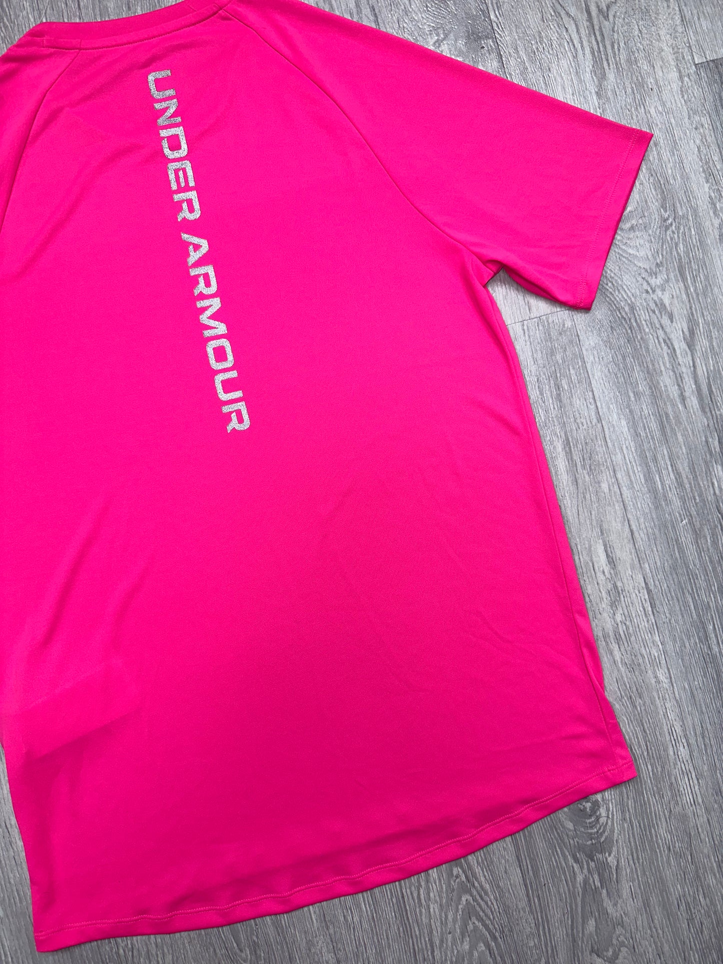 Under Armour Pink Tech Reflective T - Shirt