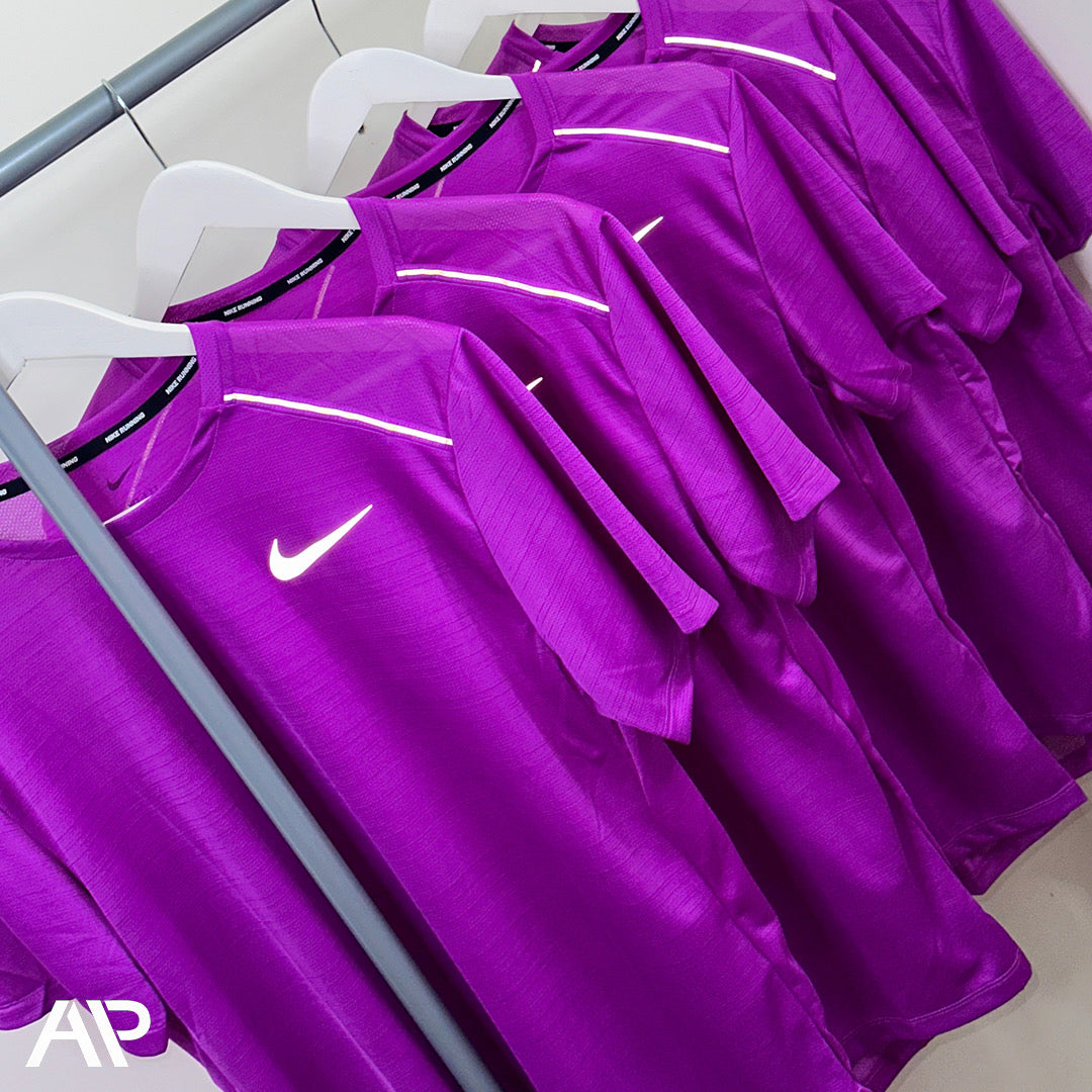 purple nike miler t shirt