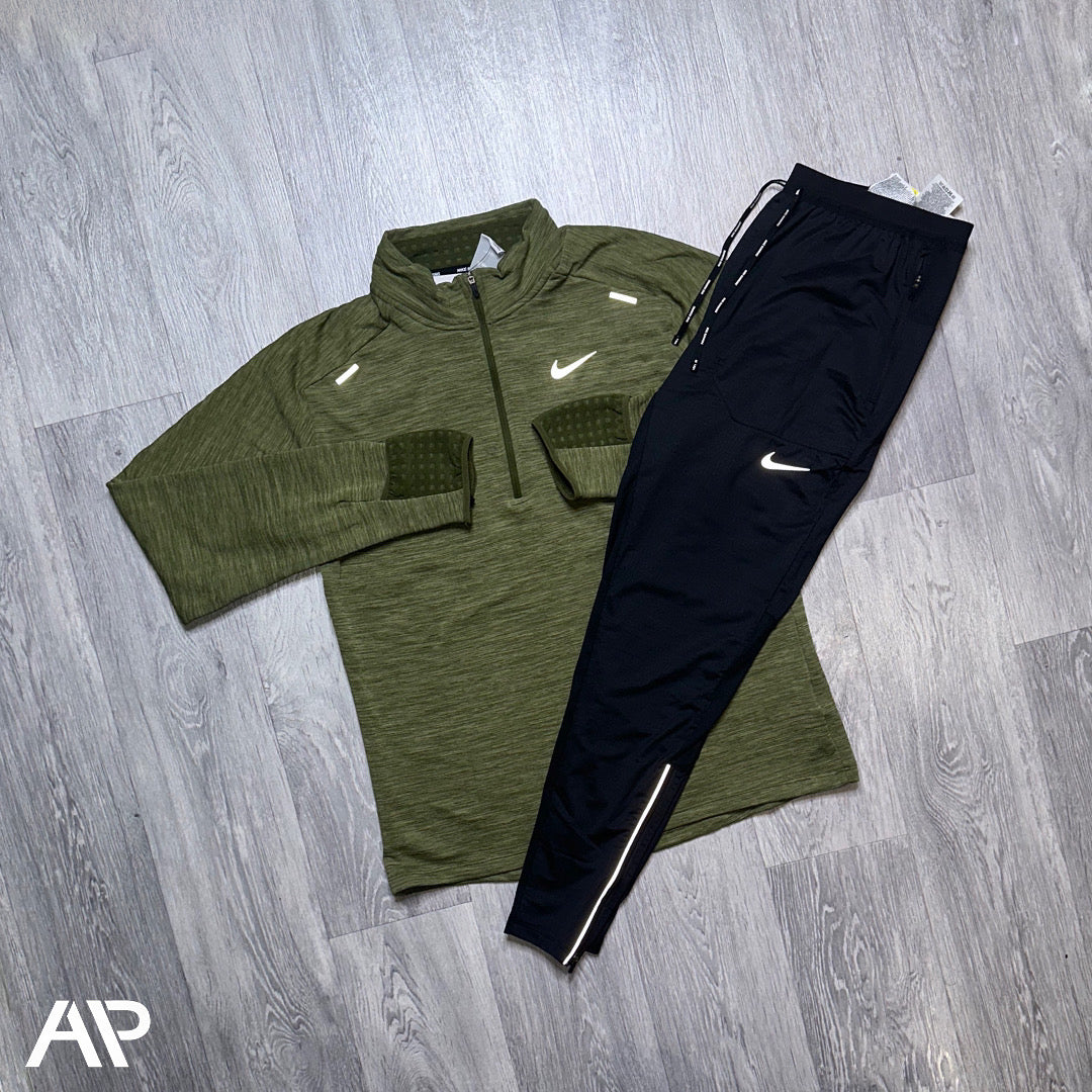 NIKE THERMA ELEMENT HALF ZIP & TROUSERS SET