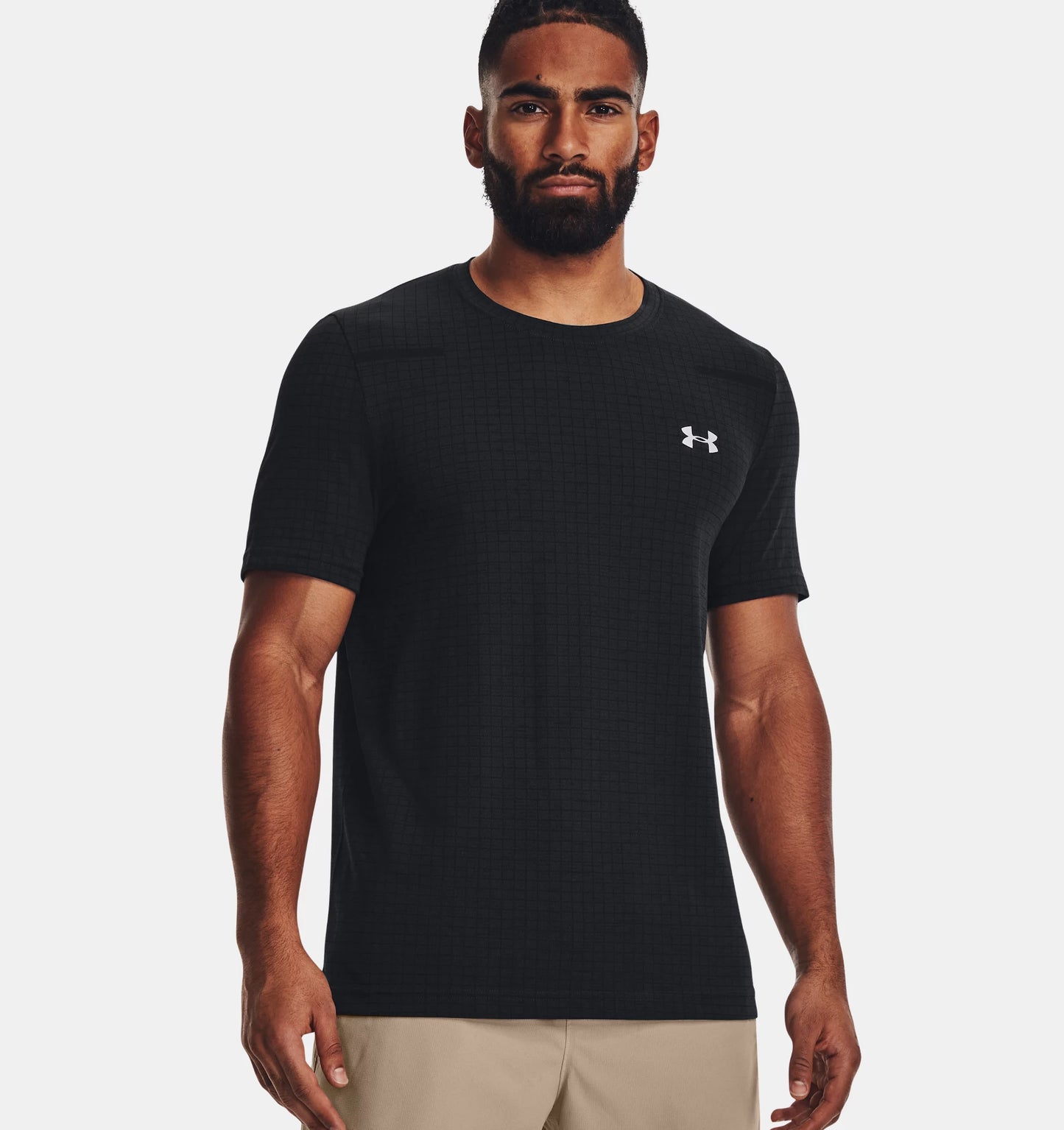 Under Armour Seamless Grid Black T-Shirt