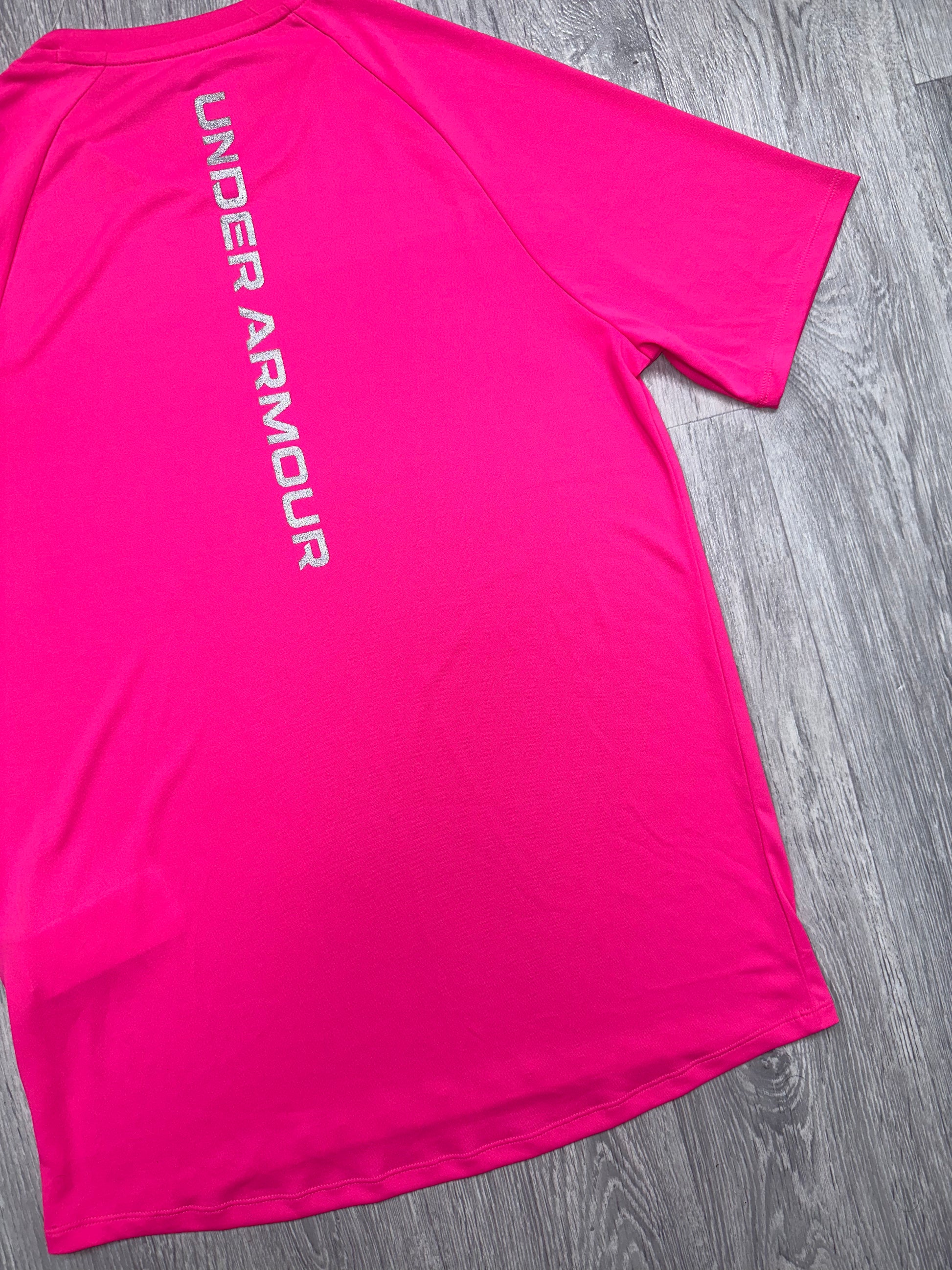 Pink under armour t shirt online